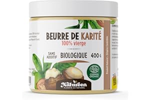 Beurre de Karité Bio 400 g - certifié bio - biologique - sans additifs - Non raffiné - Planète au Naturel -100% végétal - cheveux - corps - visage - pur - Végan