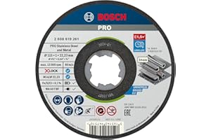 Bosch Professional 2608619266 Pack of 10 Straight Cutting Disc Standard (for Inox, X-LOCK, Diameter 115 mm, Bore Diameter: 22.23 mm, Thickness: 1 mm)
