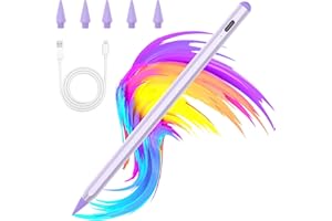 BQSS Stylet pour iPad 2018-2025, avec Recharge Rapide, Précision au Pixel Près & Sensible à l'inclinaison & Rejet de la Paume, pour iPad 11/10/9/8/7/6, Pro 11"/12.9"/13" M4, Mini 6/5, Air 5/4/3/M2