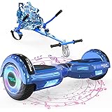 MEGA MOTION Hoverboards con Hoverkart per Bambini, Hoverboards a due Ruote da 6,5 Pollici con Altoparlante Bluetooth, con Luc