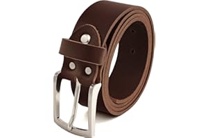 FA.VOLMER Marrón Cinturón Cuero Búfalo, 40 mm De Ancho y aprox. 3-4 mm De Grueso, Puede Acortarse #Br007-02