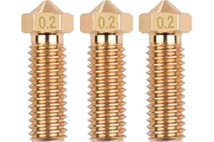 Rantoloys 3 Pcs 3D Imprimante Extrudeuse En Laiton Volcan Buse M6 Fil Imprimante Tête Sortie 0.2mm pour Sidewinder X1 TEVO Petit Monstre 1.75mm Filament