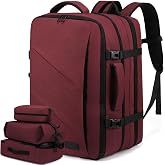 LOVEVOOK Women Men Backpack, Airplane Cabin Travel Backpacks For Ryanair | Expandable, Waterproof, Laptop Compartment, Carry-