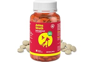 ANIMA-STRATH - Supplément de Levure Végétale - pour Chiens - 61 Micronutriments - Favorise la Santé - Garnitures de Nourriture pour Chiens - Vegan - sans Sucre - 200 Comprimés