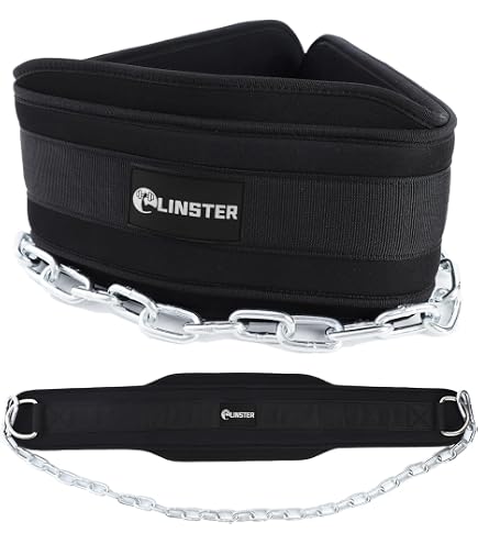 Ceinture Lestée Pullup & Dip - Chaîne Acier 100cm - Support Jusqu'à 250kg - Néoprène Confortable - Pour Tractions & Dips
