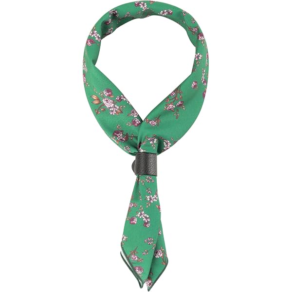 Foulard Carré Pour Homme – 58x58 Cm, Avec Boucle En Cuir, Motif Pois Noir Et Blanc, Style Vintage