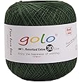 golo Crochet Thread Size 30 for Hand Knitting Cotton Crochet Yarn (Army Green)10-890