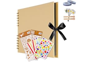 MuChoney Álbum de fotos para bricolaje, libro de fotos de 80 páginas, se puede utilizar como regalo de graduación, regalo de cumpleaños, regalo de boda, regalo de San Valentín (caqui).