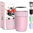 Coninx Thermal Food Container | Warming Container Food for Home and Travel | Thermal Box for Food Leak-Proof | Stainless Steel Thermal Mug | Insulated Food Jar | Pink