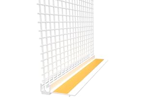 30x Plastering Strips 6 mm with Fabric Each 1.4 m PVC Plaster Soffit Profile Reinforcement Mesh