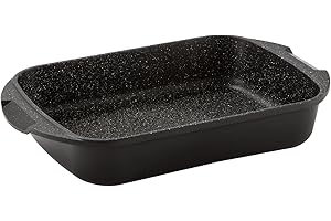 Barazzoni Cotture Speciali Lasagnera cm 35x25, Alluminio pressofuso, Nero Puntinato, 35 x 25 cm