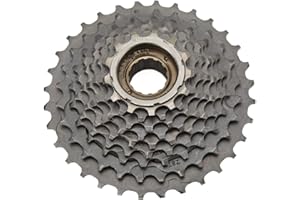 Tissting 13‑32T 9 Speed Threaded Freewheel, Steel Hub Type Threaded Bike Cassette Replacement Hardware Accessory for Mountain Road Bike