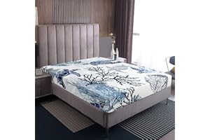 HOMEWISH Turtle Fitted Sheet Single,White Blue Sea Turtle Bedding Set for Kids Boys Girls,Reptile Tortoise Bed Set Ocean Beach Theme Bed Sheet,Hawaiian Coastal Child Bed Cover,(No Flat Sheet,Pillowcase)