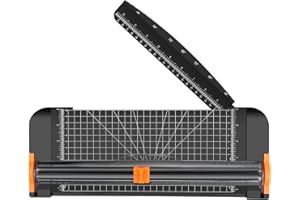 NOKAPIN Paper Cutter, 12 Inch Guillotine Paper Trimmer a4 with Automatic Security Safeguard and Side Ruler for Coupon, Craft Paper and Photos (Black)