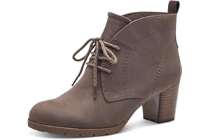 MARCO TOZZI Women's Vegan Lace Up Block Heel Ankle Boots