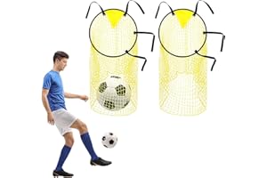 BYZESTY Celem piłki nożnej – bramka do piłki nożnej, 2 sztuki, akcesoria do bramki piłkarskiej z ramą, siatka do celów piłki nożnej do treningu, piłka nożna, stref bramki do celu, bramki do piłki nożnej dla