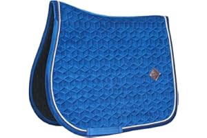 KENTUCKY Tapis de selle FULL - Navy - Velours - Saut d'obstacles