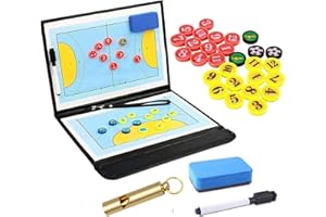 NIC IS COCNG BEOOK Plegable Balonmano Táctico Magnético Entrenador Tablero Jugador Competición Entrenamiento Reescribible Suministros De Entrenador