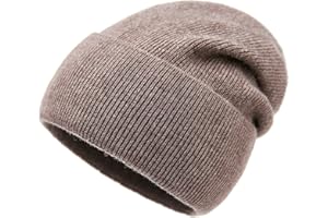 Lallier Bonnet 100% Laine mérinos pour Homme et Femme, Bonnet d'hiver Chaud en Tricot côtelé en Pure Laine avec boîte-Cadeau