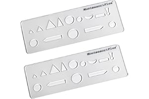 MONTESSORIPLUS Wortartenschablone, Lineal für Montessori-Wortartensymbole, 2er Set inkl. Anleitung und Infos zu den Wortarten