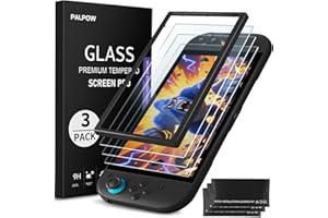 PALPOW 3-Pack Screen Protector for Nintendo Switch 2 with Auto-Alignment 2025,Anti-Blue Light Tempered Glass Matte Screen Protector,Anti-Dust, 25 seconds Installation,Anti-Bubble,Ultra-Clear