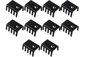 HALJIA 10 PCS Kühlkörper 20 x 15 x 10 schwarz Aluminium Legierung Kühlkörper Kompatibel mit TO-220-Transistoren