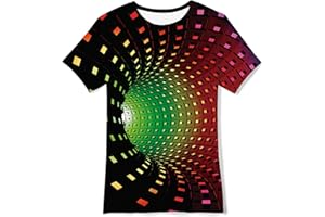 Goodstoworld Boys Girls T-Shirts 3D Printed T shirt Summer Graphic Tee for Kids 6-13 Years