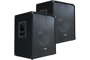 E-Lektron 2X 600W DJ PA Subwoofer Boxen Paar - 15" Passiv Bass Lautsprecher SUB-P38