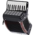22 Keys Accordion, Accordion Instruments Adjustable Professional Voice Changer for Beginners