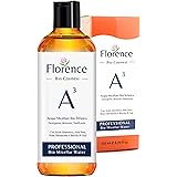 Florence A3 250 ml Bio Acqua di Rosa damascena Micellare Trifasica Struccante Detergente, Idratante e Tonificante Con Acido I