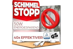 HEIMWERT Anti Schimmel Heizung mit Spezial Infrarot Schutzmembran - Tötet Schimmel besonders energiesparend und chemiefrei in Wand, Tapete, Bad, Keller ab - Anti Mold Dry 50w (50 x 10 x 1,3cm)