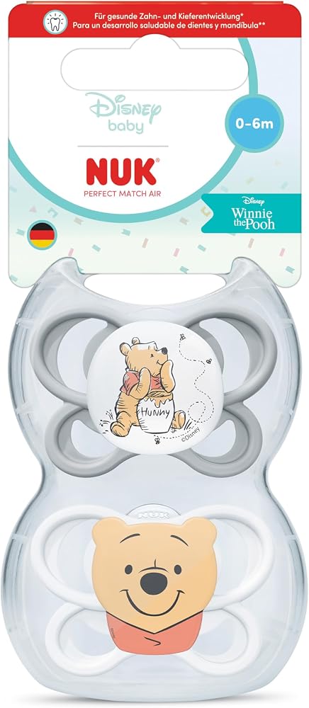 NUK PM Air 2'li Emzik, 0-6 ay, Winnie The Pooh