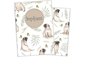 Wilhelm Fell Funda para cartilla de vacunación para animales, personalizable para tu perro, idea de regalo personal para dueños de mascotas, funda protectora para cartilla de vacunación para mascotas