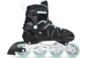 ‎MOVINO Movino Inline Skates | Cruzer One | Verstellbare Rollschuhe | Inliner für Damen Mädchen Jungen | Inliner für Kinder & Erwachsene | Inline Skates mit großen Rädern 72 mm | Kids-Inliner