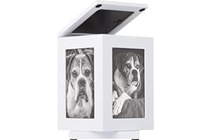 Pearhead Personalisierte Erinnerungsbox für Hunde oder Katzen, Regenbogenbrücke, Moderne Haustier-Urne