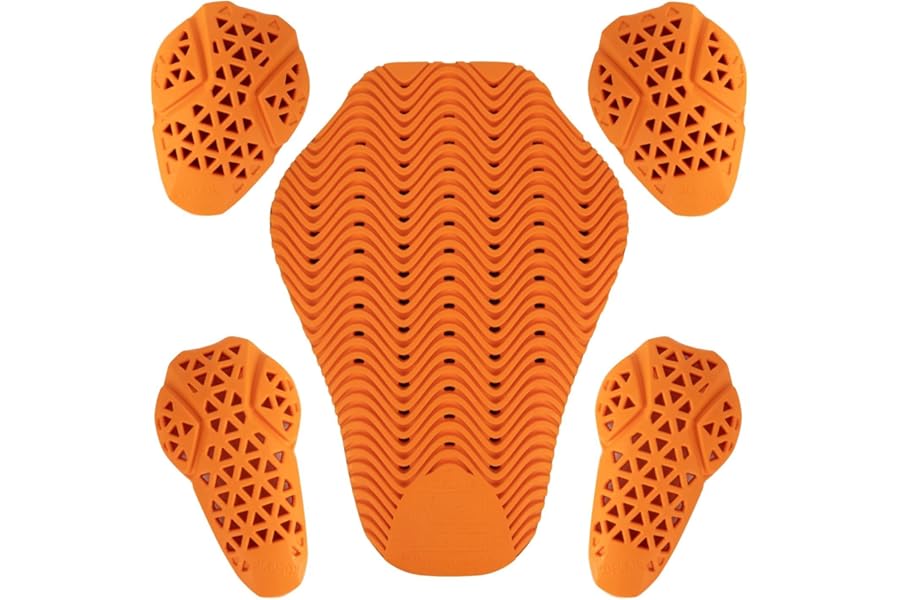 PSLER Full CE Level 2 Motorcycle Armor Back Pad Elbow and Shoulder Protection Pads Set,Motorcycle Armor Back Protector Inserts,5PCS