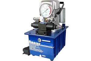 AMZCNC Two Way Electric Hydraulic Pump Power Pack Unit 2 Stage Double Acting 110v/120V 10k psi (10000Psi Two Way)