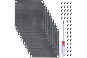 Xiatiaosann 120 mm x 120 mm wentylator filtr kurzu, 120 mm PCW, czarny, chłodnica PC, pyłoszczelna osłona obudowy, siatka komputerowa, wentylator, pyłoszczelna pokrywa obudowy ze śrubami, śrubokrętem