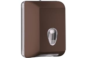 MAR PLAST Dispenser Distributore Porta Carta Igienica A muro per Foglietti Intercalati Colorato Colored Soft Touch (MARRONE)
