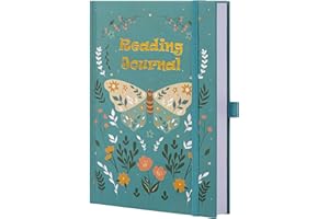 TIEFOSSI Reading Journal for Book Lovers, Track Your Reading Progress, 85 Book Reviews, Stage Reading Record, Hardcover A5 Journal Reading Planner, Gifts for Readers