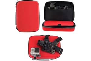 Navitech Red Action Camera Hard Case - Compatible With Surfola SF530 Action Camera