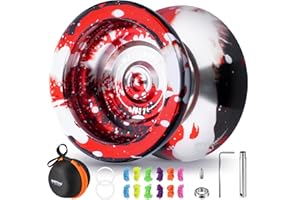 MAGICYOYO N11 Dual Purpose Yoyo, Unique Festive Skull Design, Magic Responsive & Unresponsive Yoyo, Professional Trick Yo-Yo for Adults and Kids, Metal Yo Yo with 12 Strings, Bearing Kit, Case