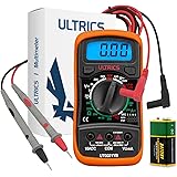 ULTRICS Multimetro Digitale, Professionale Amperometro Voltmetro Ohmmetro, Mini Portatile Multimeter Elettrico Amp Ohm Volt D