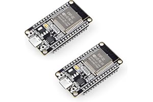 ELEGOO 2PCS Placa de Desarrollo ESP32 Type C-USB, Microcontrolador de Doble Núcleo WiFi+Bluetooth de Modo Dual a 2.4 GHz para Arduino IDE, MicroPython, NodeMCU, Compatible con Ap/STA/Ap+STA