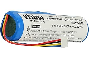 vhbw Batterie Remplacement pour Garmin 361-00029-04, 361-00029-02, 010-11828-03, 010-10806-30 pour Collier de Dressage (2600mAh, 3,7V, Li-ION)