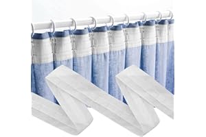 KOIROI Taśma marszcząca, 30 m x 2,5 cm, uniwersalna taśma do firanek, poliestrowa, do naszycia, taśma plisowana do firanek, do firanek, do naszywania