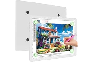 Elice Magnetic A3 Light Board for Diamond Painting, Ultra-Thin Tracing LED Light Box with Side Buttons, Super Bright Diamond Art Light Pad, Light Table for Drawing, Sketching, Weeding Vinyl - White