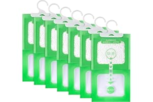 YZPKLHW Kleiderschrank-Luftentfeuchter Hängesäcke, 700 g, Set mit 7 hängenden Kleiderschrank-Luftentfeuchterbeuteln mit Feuchtigkeitsfänger-Kristallen für Kleiderschränke, Schränke, Zuhause, Küche, Garage,