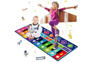 Innedu Tappeto Musicale per Bambini, Tappetino da Ballo con Cielo Stellato, Tappetino per Pianoforte con 8 Suoni di Strumenti e 5 modalità, Tappetino Musicale Educativi per Ragazzi Ragazze, 148x60cm