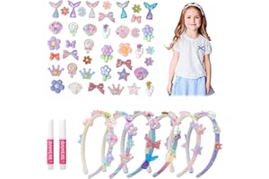NAKUTITA Kit per La Creazione di Fasce per Capelli Fai, 5-12 Anni Regali per Ragazze, Fascia per Capelli per Ragazze per Creare i Propri Accessori per Capelli fai da te unici regali, Regalo per Bambini